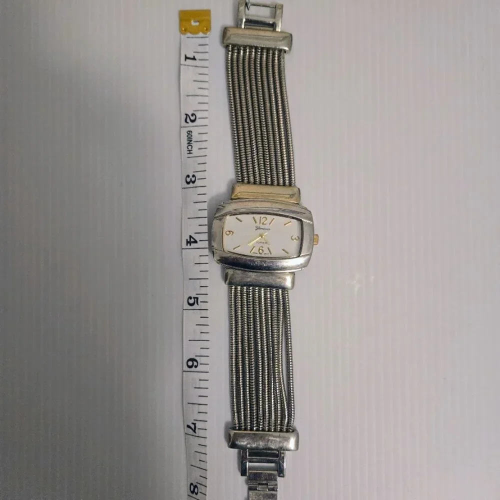 Vintage Geneva‎ Platinum No. 6201 multi-strand bracelet watch